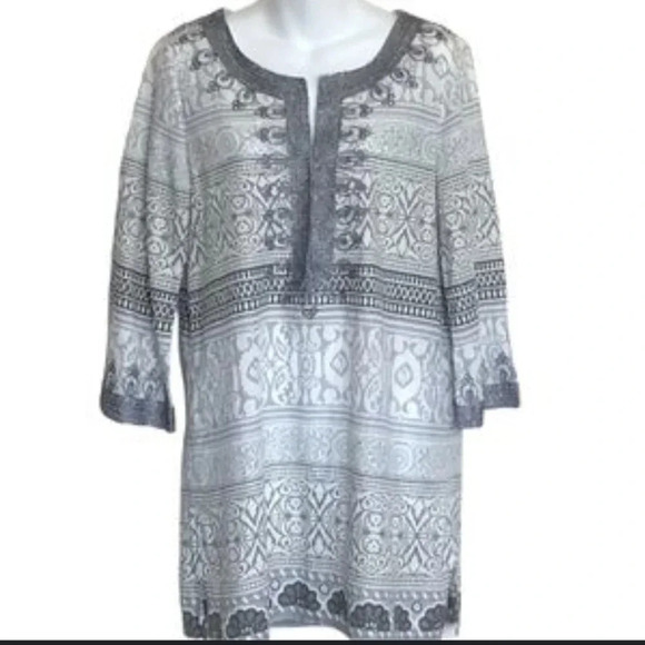 Calypso St Barth Beach wear cover up tunic top - Picture 1 of 7